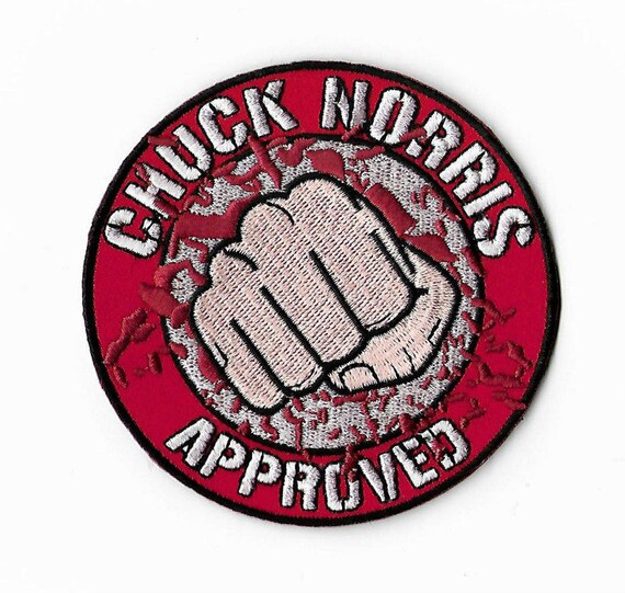 Chuck Norris Approved Patch Embroidered Iron / Sew on Badge | Etsy