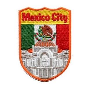 Mexico City Shield Patch (3 Inch) Iron-on Badge Travel Americas Souvenir Emblem Perfect for Backpacks, Hats, Bags, Crafts, DIY Gift Patches