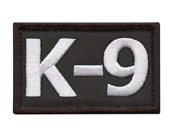 ALL BLACK K-9 handler dogs of war paw K9 PVC morale gear hook patch 