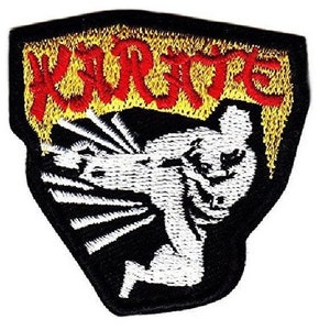 Karate Patch (3 Inch) Embroidered Iron/Sew-on Badge Kimono Gi Japanese Martial Arts Self Defense Training Gift Patches