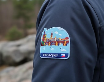Patche Prague écusson Brodé Transfert Patch Thermocollant Praha