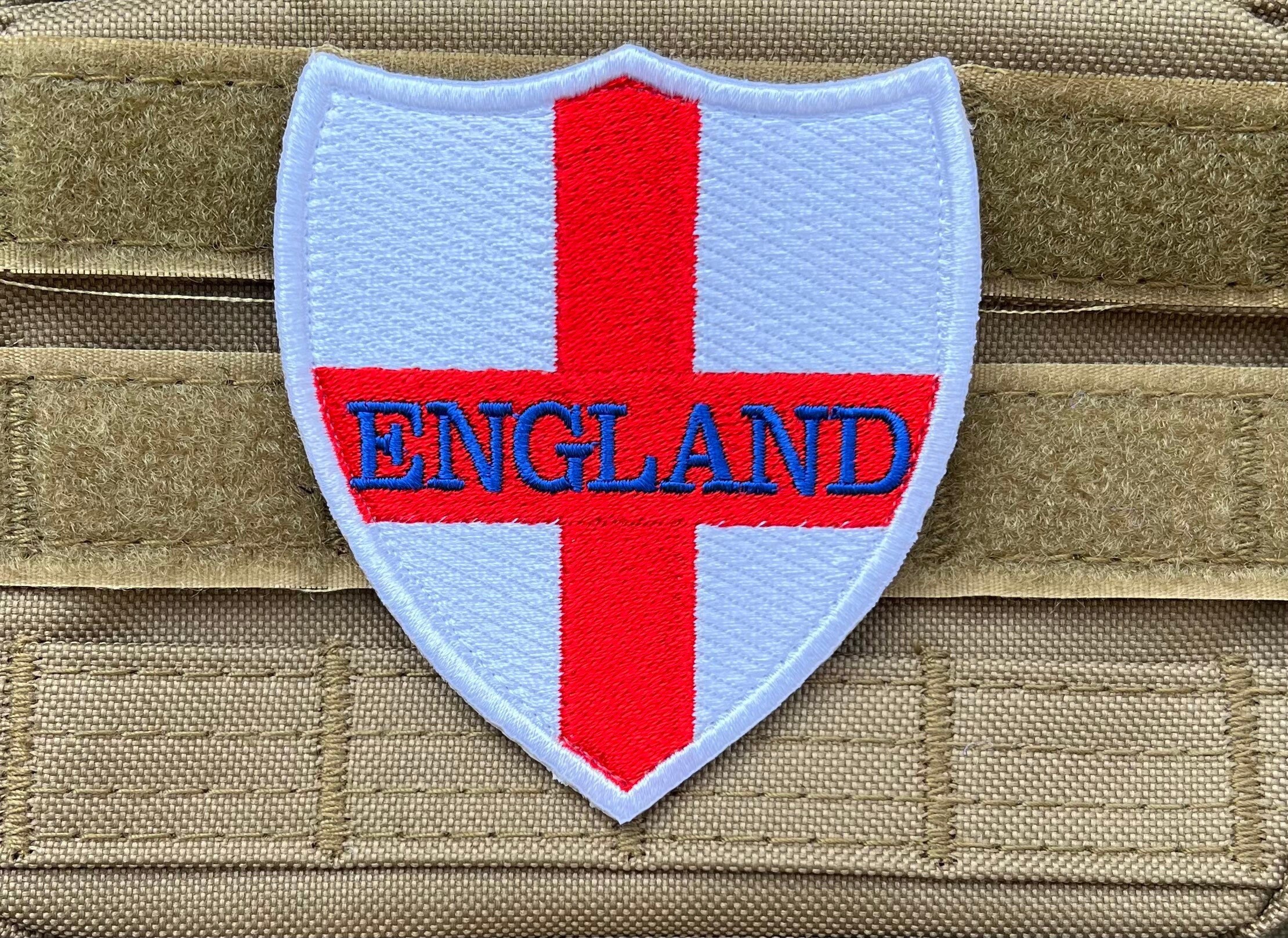 England Flag Patch 3 Inch Embroidered National Badge hook Etsy UK