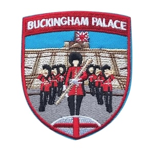 Buckingham Palace London Patch Embroidered Iron-on/Sew-on Badge (3 Inch) Travel UK Vacation Souvenir England Tourist Emblem Gift Patches