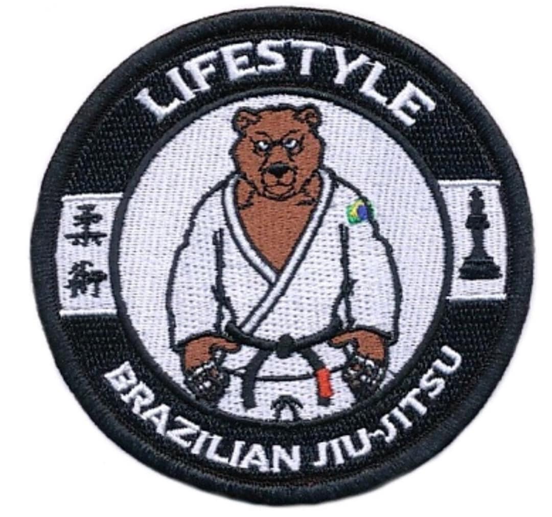 Brazilian Jiu Jitsu Lifestyle Patch 3.5 Inch BEAR Iron/sewon Badge for