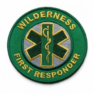 Wilderness First-Responder Patch (3 Inch) Embroidered Badge Perfect for Jackets, Bags, Backpacks, Hats, Outdoor Forest Gift Patches