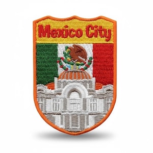 Mexico City Shield Patch (3 Inch) Iron-on Badge Travel Americas Souvenir Emblem Perfect for Backpacks, Hats, Bags, Crafts, DIY Gift Patches