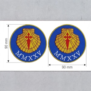 x2 Camino 2025 Patch Embroidered Iron-on / Sew-on Badge Buen Camino De Santiago Emblem Gift Patches
