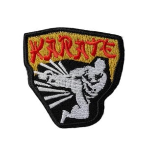 Parche de karate bordado para planchar o coser (7,6 cm), ideal para kimono, artes marciales japonesas, entrenamiento de autodefensa, parches de regalo