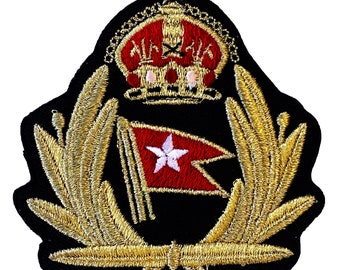 Écusson RMS Titanic (3,5 pouces) brodé à repasser / badge à coudre White Star Line Costume souvenir de film bricolage sac à chapeau patchs de casquette de marin