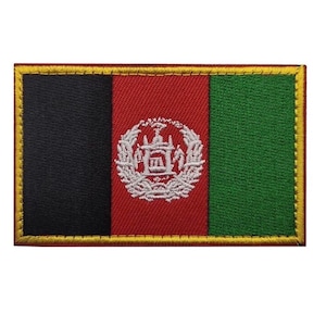 Vlag van de Republiek Afghanistan (3,2 inch) klittenband badge tactisch, moreel, reizen, airsoft, paintball, cadeaupatches Amerikaanse veteraan