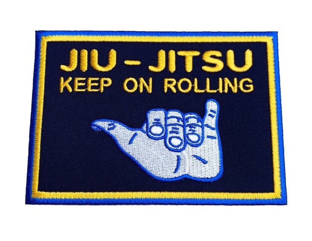 Brazilian Jiu Jitsu Patch (4”) Keep on Rolling Iron/sewon Badge Shaka Hand BJJ Kimono GI, Gym