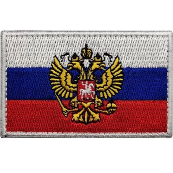 Russische Imperial Flagge Patch (3.2 ”) Haken und Schleife Abzeichen Russland Doppelkopf Adler taktische, Moral, Reise, Airsoft, Paintball Geschenk Aufnäher