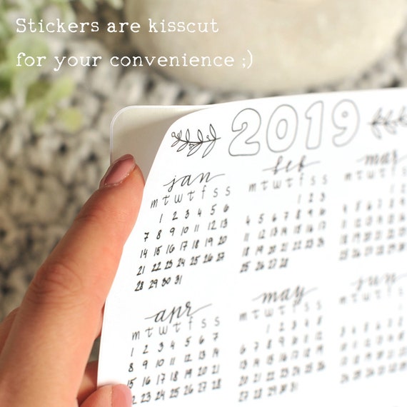 2X 2018-2019 Annual Calendar Index Sticker Category Planner Label Decal Multi 2X 2018-2019 Annual Calendar Index Sticker Category Planner Label Decal Multi
