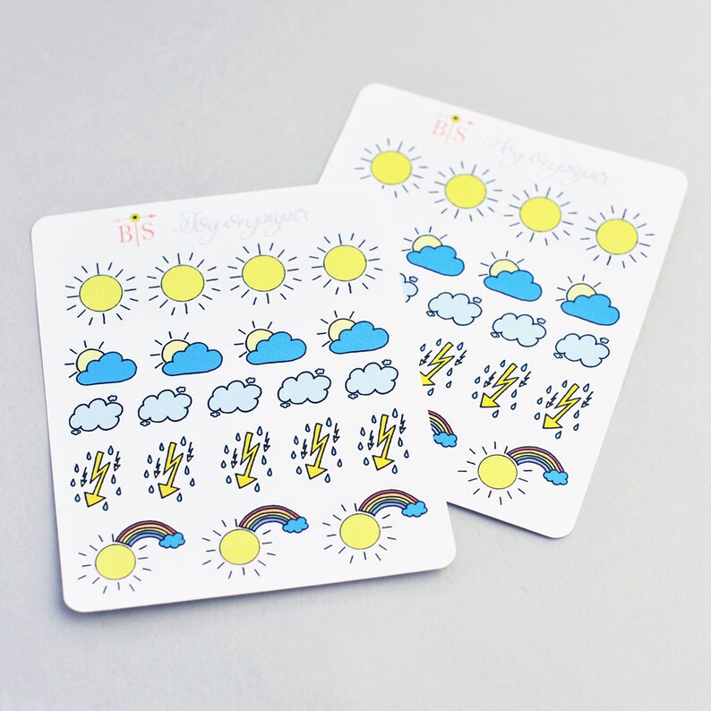 Weather icon plannerjournal stickers