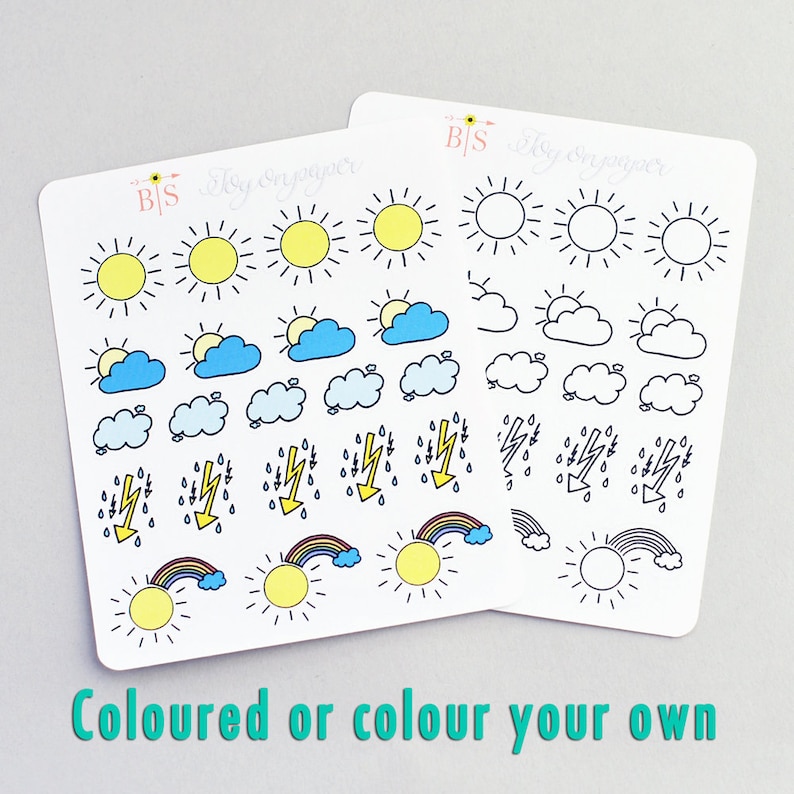 Weather icon plannerjournal stickers