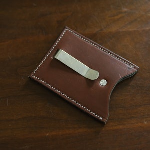 Bridle Leather Money Clip and Card Holder Wallet
