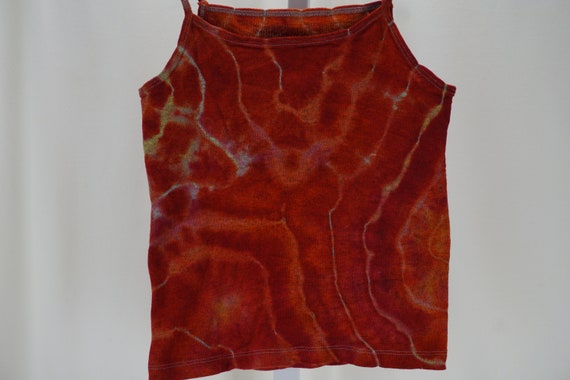 Fractal Effect Youth XLarge reverse dyed cami tank top YCXL1653 Psychedelic tie dye.