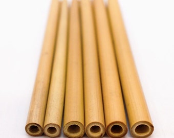 Pailles en bambou faites à la main écologiques, réutilisables et durables ~ La fin du plastique