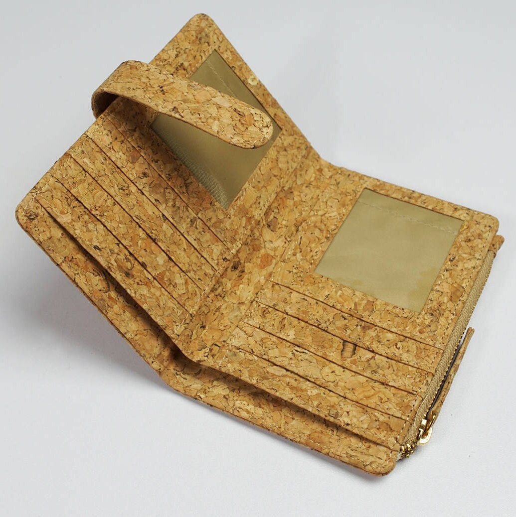 Cork Wallet Hasp Side Zip Handmade Ecofriendly & Sustainable Etsy