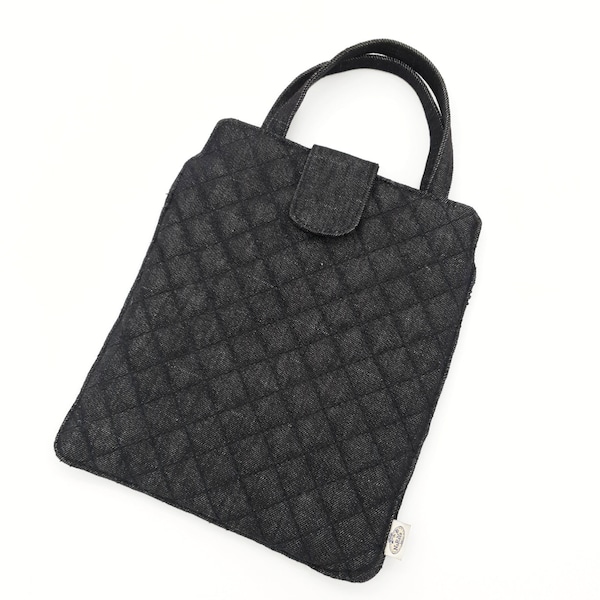 NaRaYa iPad Tablet Carrier Sleeve Carry Pouch Denim Bag With Handle Handmade Stylish Eco-Friendly