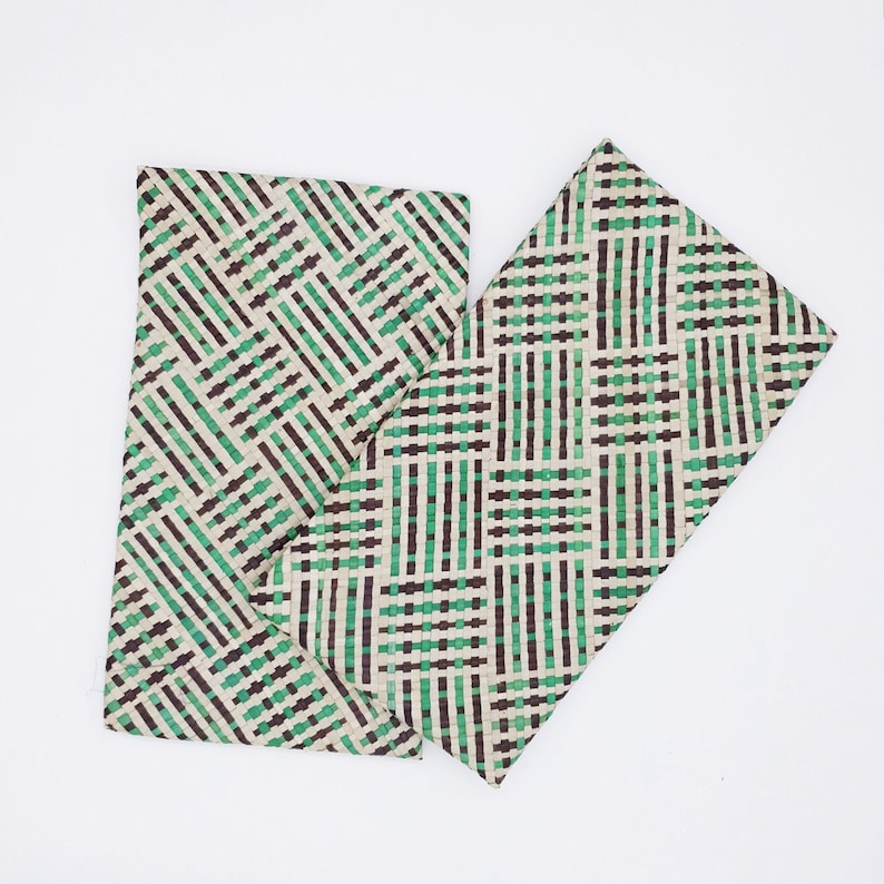 Handmade Quilted Stylish Eco-Friendly /& Sustainable Material Pandan Leaves Clutch or Evening Bag Great For Vegan by EcoQuote