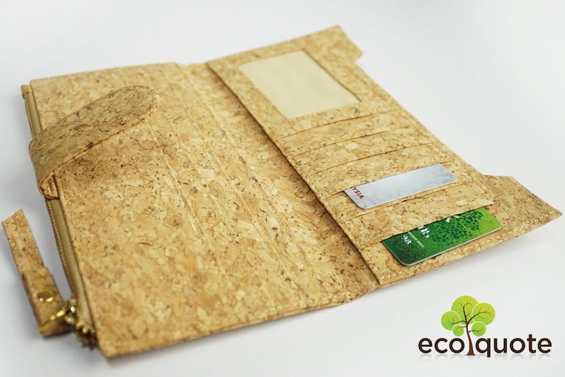 Cork Wallet Long Handmade Cork Ecofriendly & Sustainable Etsy UK