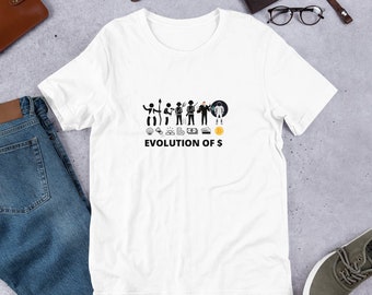 Evolution of Money T-Shirt With Bitcoin Artwork