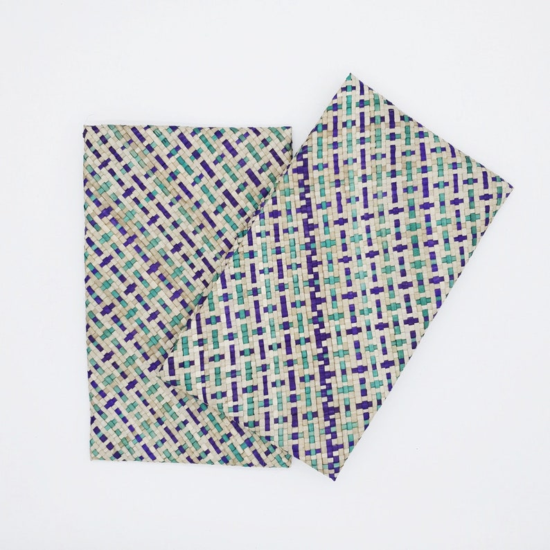 Handmade Quilted Stylish Eco-Friendly /& Sustainable Material Pandan Leaves Clutch or Evening Bag Great For Vegan by EcoQuote