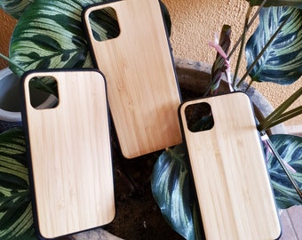 iPhone 11 Pro Max, 11 Pro, 11, Bamboo Phone Case Handmade Flexible TPU Eco-Friendly & Sustainable