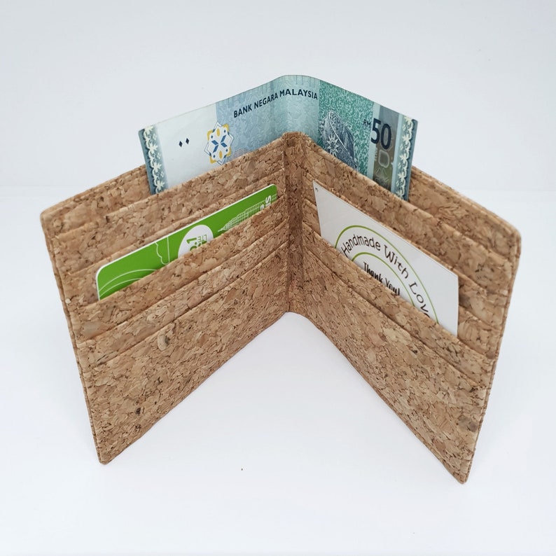 Cork Wallet Simple Bi Fold Wallet Handmade Ecofriendly & Etsy
