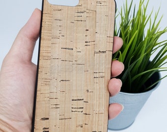 iPhone 7 / 8 Handmade Phone Case Cork or Bamboo Finishing, Eco-Friendly & Sustainable Materials Great for Vegan