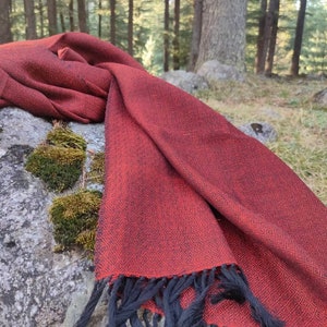 Extra large wool orange blush shawl/wool scarf/ meditation shawl / men's scarf/ women's scarf / wool wrap image 6