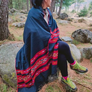 Beautiful black shawl/blanket scarf/wrap/oversized scarf