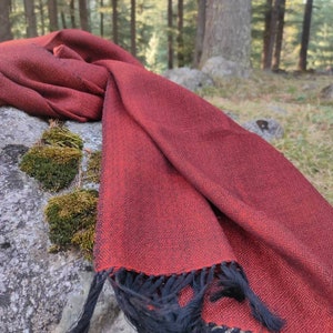 Extra large wool orange blush shawl/wool scarf/ meditation shawl / men's scarf/ women's scarf / wool wrap image 4