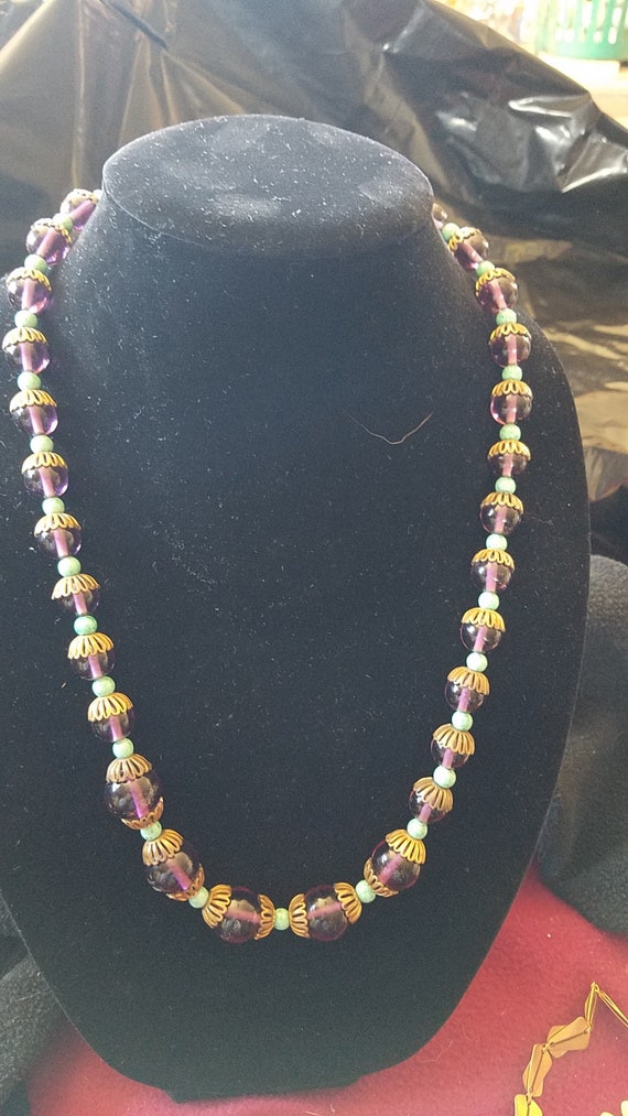 Amethyst Beaded Necklace - image 1