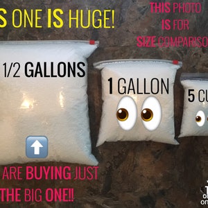 Bean bag ball filler 2 1/2 GALLONS soft and cozy white doll milk bottles plushies styrofoam balls