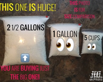 Styrofoam balls for slime 2 1/2 GALLON bag ITS HUGE foam balls beads white floam