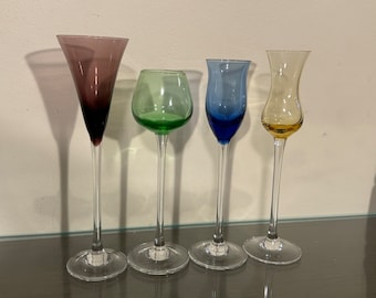 LENOX GEM glasses set of 4 multicolor wine cordial glass