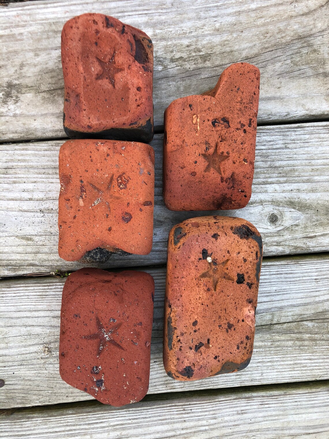 Reclaimed Bricks with stars vintage 5 100 year old brick Etsy
