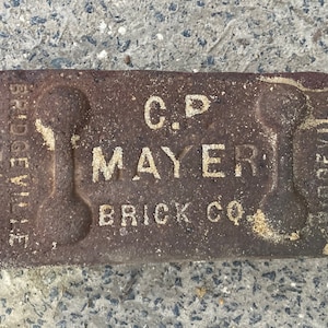 Reclaimed brick C P Mayer vintage handmade brick Bridgeville Pennsylvania