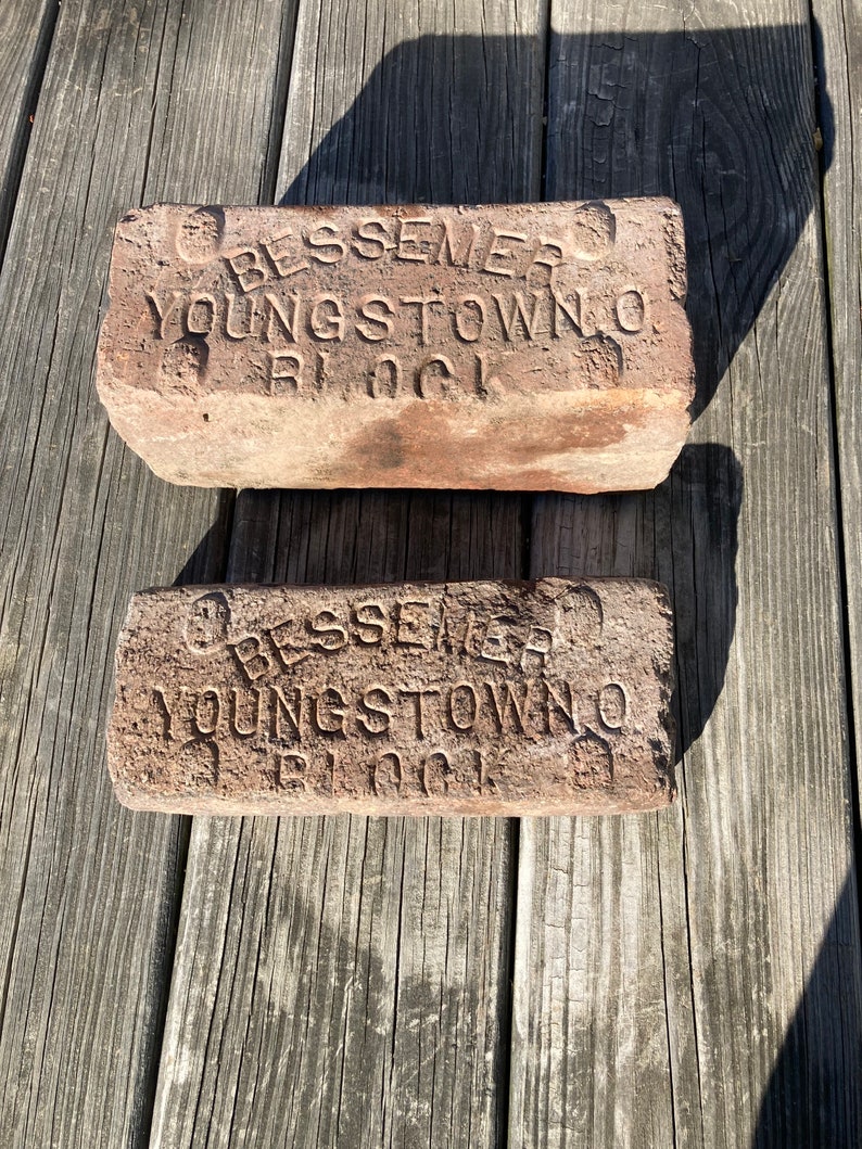 Reclaimed Brick Pavers Bessemer Block Youngstown Ohio 2 Bricks Etsy