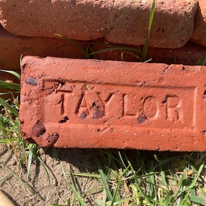 Reclaimed Brick paver TAYLOR brick Company Vintage Antique 1900S Handmade
