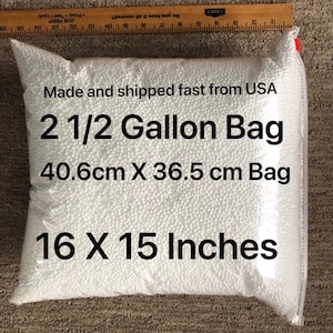 Styrofoam balls for slime 2 1/2 GALLON bag ITS HUGE foam balls beads white floam