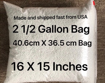 Styrofoam balls for slime 2 1/2 GALLON bag ITS HUGE foam balls beads white floam