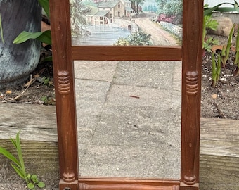 Vtg Style Federal Split Column Mirror Courier And Ives
