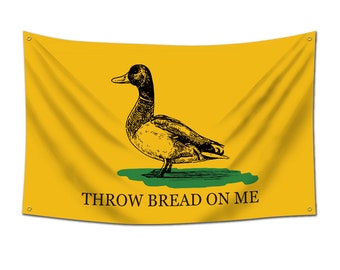 Throw bread on me Flag For Room Guys,3x5 ft Banner,Funny Poster Durable Man Cave Wall Flag with 4 Brass Grommets for College Dorm Room Decor