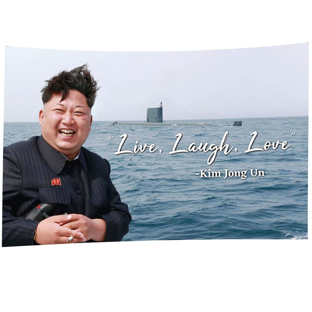 Kim Jong Un Flag Live Laugh Love Tapestry 3x5ft Durable Etsy