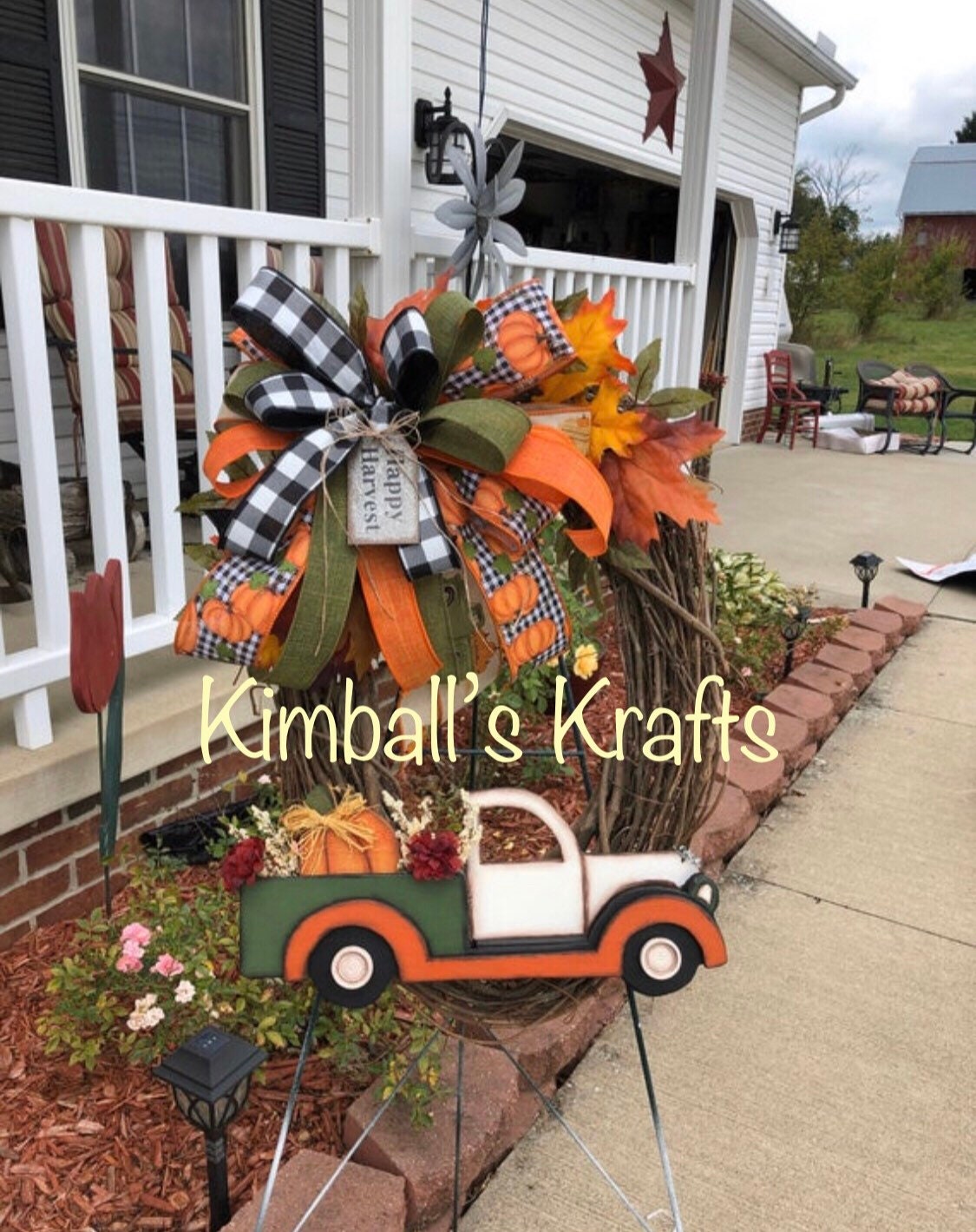 Farmhouse Fall Truck Wreath, Fall Truck Wreath, Farmhouse Truck Wreat…