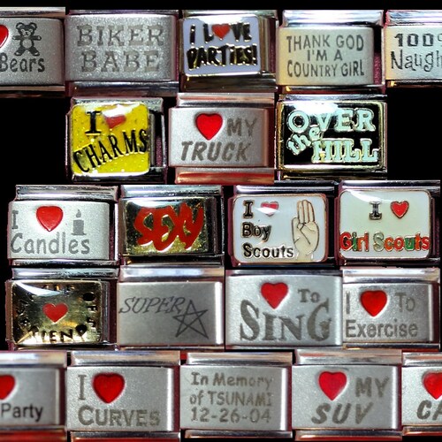 Silver & Gold Coloured 9mm Classic Italian Charms Etsy UK