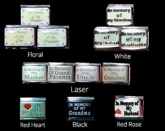in Memory of My Father Red Heart Laser Italian Charm in Memory of My Father Red Heart Laser Italian Charm